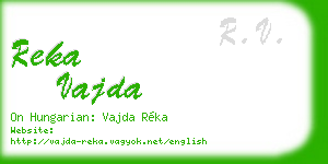 reka vajda business card